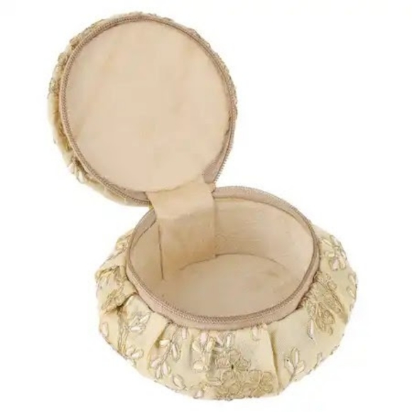 Embroidered Brocade Jewelry Box - Picture 2 of 4